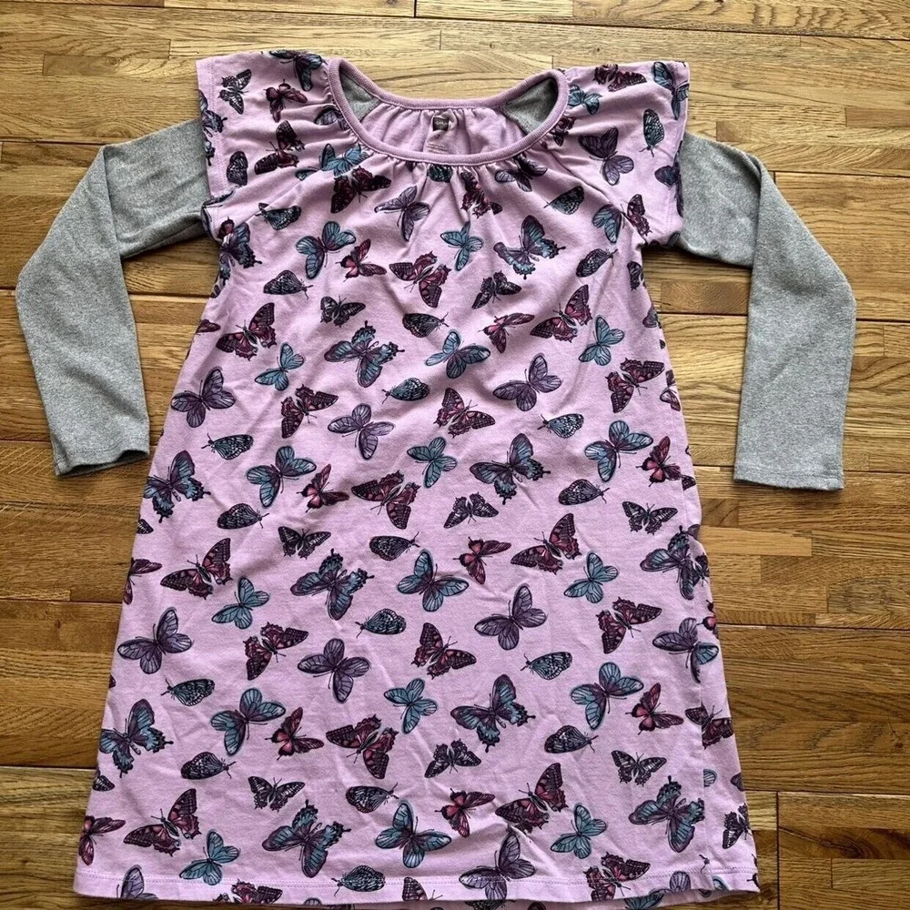 Tea Collection Purple Butterfly‎ Dress Size 7